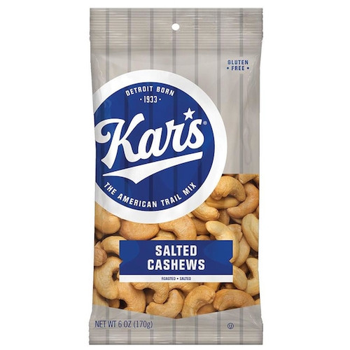Kar s Nuts Roasted & Salted Cashews, 6 Ounce, 12 Per Case